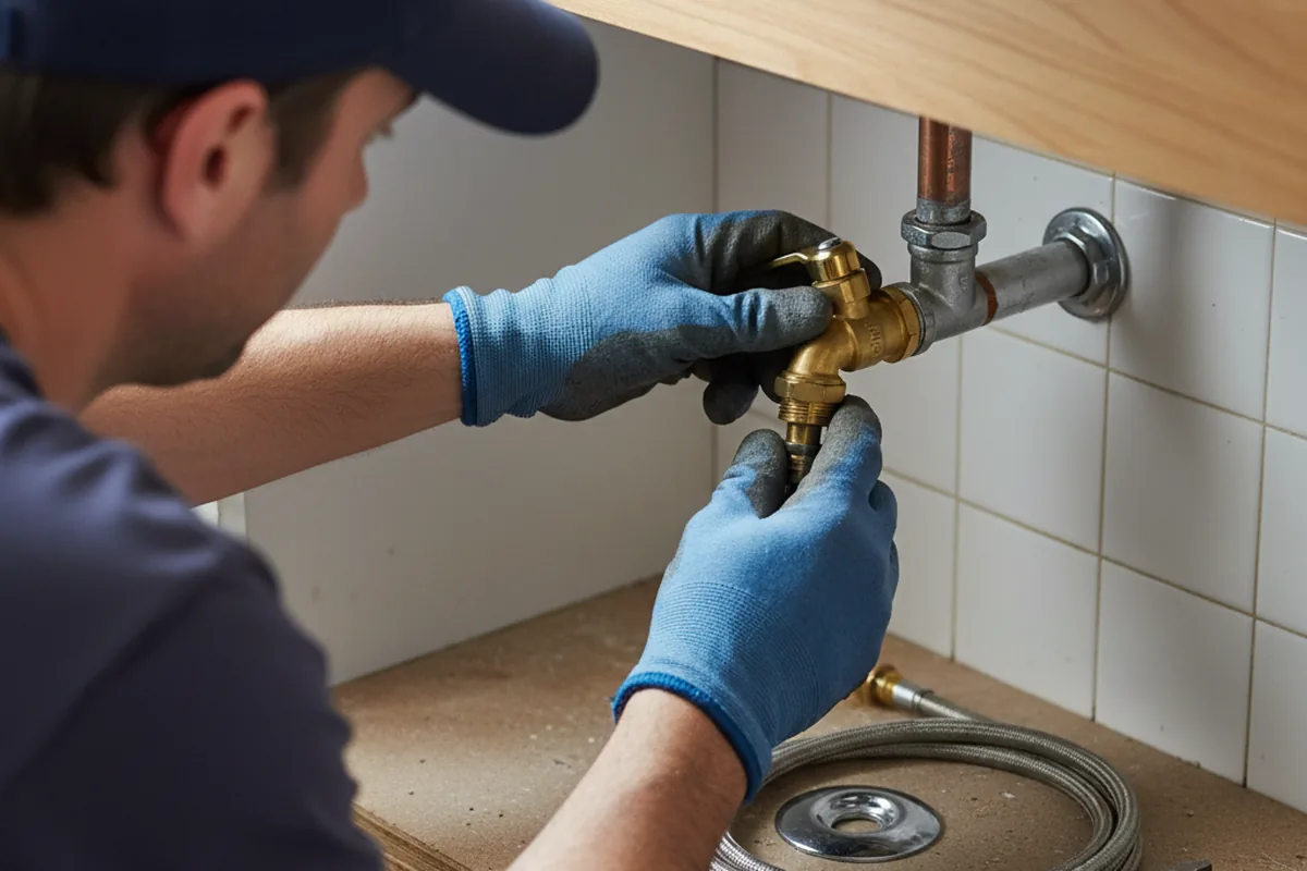 Shutoff valve and fitting work during Emergency Plumbing in Cheney